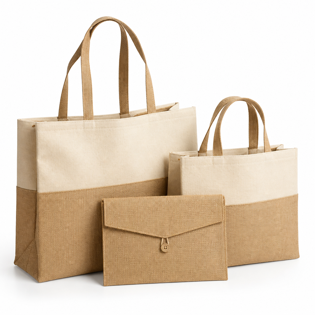 Jute-Canvas Tote Bags & Folders